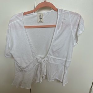 Free People front tie wrap top
